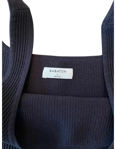 Aritzia Babaton Sculpt Knit Square Neck Ribbed Crop Tank Size Large