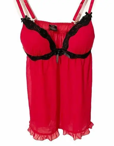 Apt. 9  Size Small Red Lace Babydoll Lingerie Pajama Dress