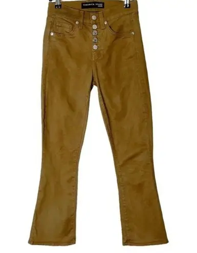 Veronica Beard  Jean Carolyn Baby Boot Coated Jeans in Ochre Size 24