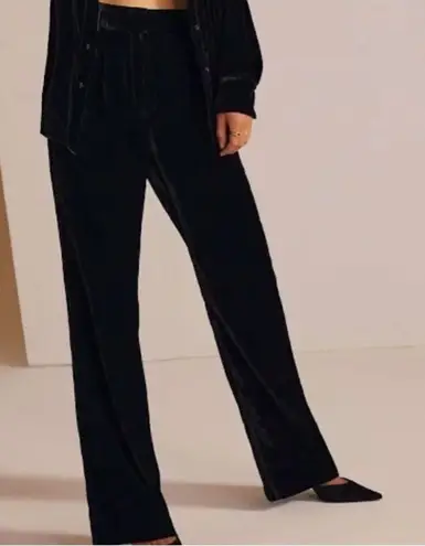 ✨J.Crew Silk Velvet City Fit Wide Leg Full Length Dress Sz 8 Pants✨ Black