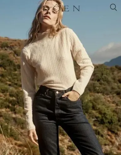 πDOENπ Diana Jean ~ High Waisted Button Fly Jeans Rinse Wash Dark Blue 30 NWT