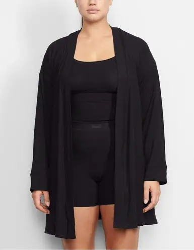 SKIMS Soft Lounge Robe In Onyx
