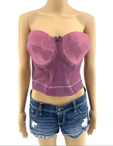 Cupid 40C American VINTAGE 90s Purple Hand Dyed Elastic Pullover Bustier Size undefined