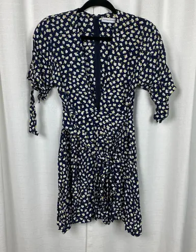 Faithfull the Brand Blue Vintage Bloom Birgit Mini Dress Sz.US6 NWT