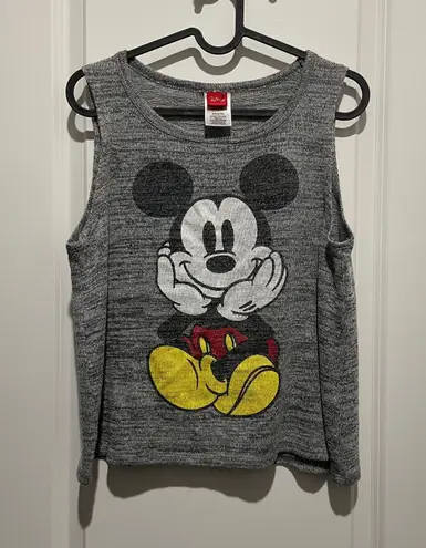 Disney Mickey Mouse cartoon gray workout tank top