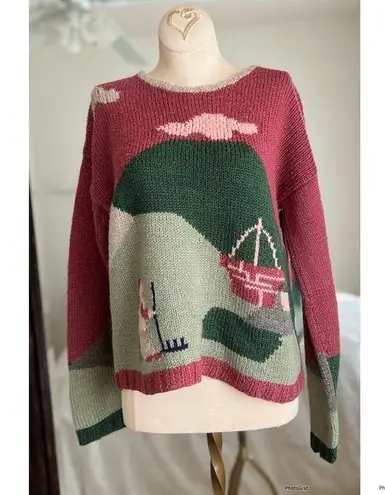 Vintage Handmade Stitched Sweater Gardener Novelty Size M
