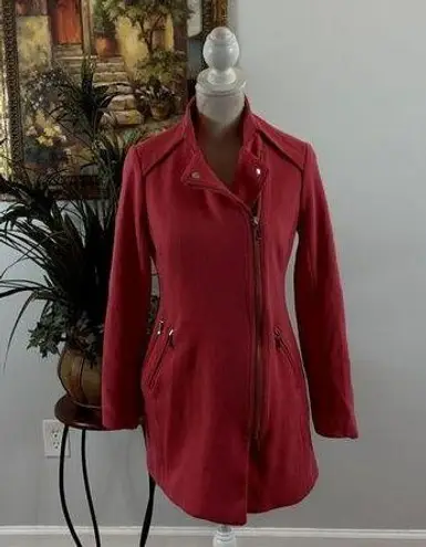 INC International Concepts Women's Coat Small Hot Pink Lined Full Zipper Pocket
