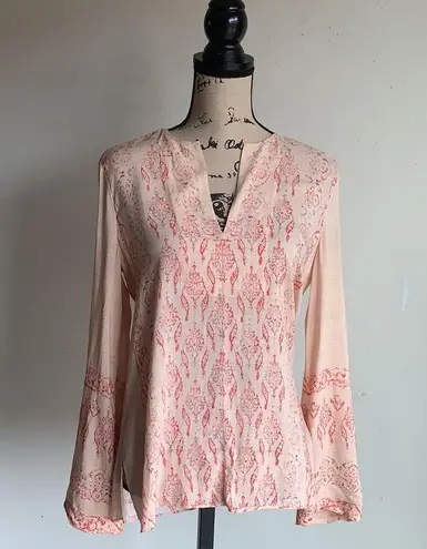 BCBGMAXAZRIA  Boho V-Neck Blouse