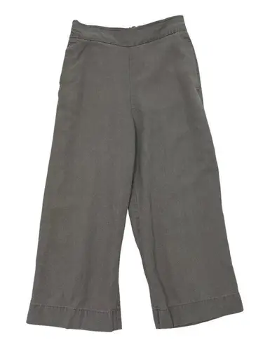 J. Crew Point Sur Linen Blend Cropped Wide Legs Pants Lilac Gray size 0 Petite