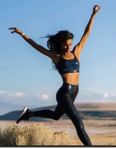 Zyia Active Blue Twilight Luxe bra (small) & Hi Rise 7/8 24” Leggings Se…