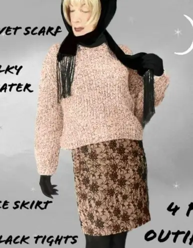 Glint Black Lace Heels Size 7.5