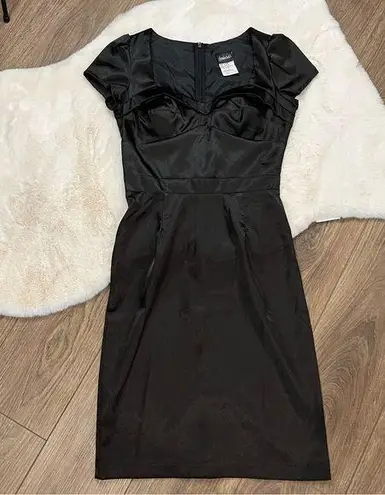 Frederick's of Hollywood Frederick’s of Hollywood Black Satin Bodycon Dress Size 2