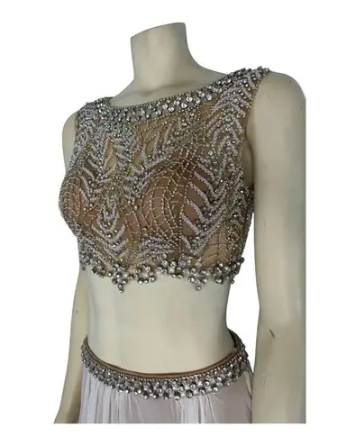 Terani Couture PROM 1611P1018 White & Nude size 6