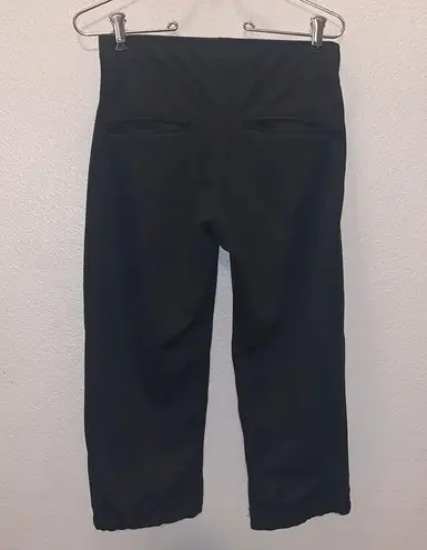 Augusta Sportswear Black Softball Baseball Pants Capri Drawstrings Snap Buttons