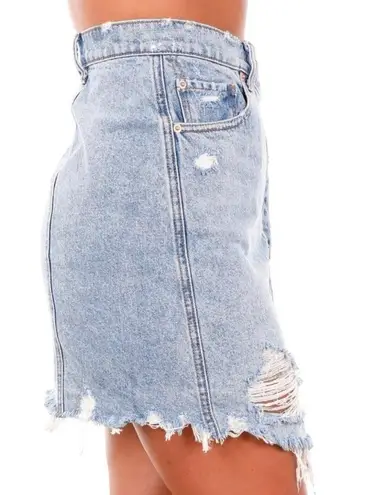 Free People Parker wrap “Surf’s up” denim skirt size 24