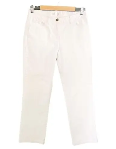 Brooks Brothers 1818 White Straight Leg Jeans Classic Preppy Denim Womens Size 4