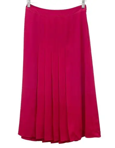 Reiss NWT Cleona Box Pleat Midi Skirt Magenta Red Pleated Women’s Size 6 NEW