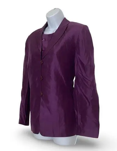 Travis Ayers Silk Blazer Set Gray Size 8
