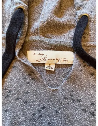 Vintage Havana Crop Distressed Zipper Side Pullover Hoodie Size Small 0583