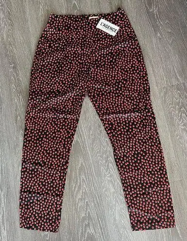 L'Agence L’AGENCE Ankle Pants Womens Size 4 Black With Red Polka Dot