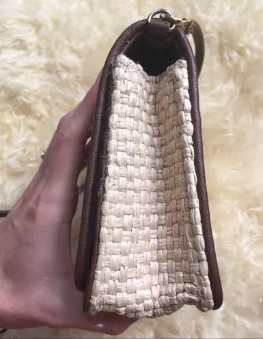 Vintage Woven Straw Crossbody Purse