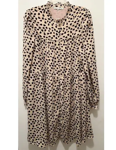 English Factory Dotted Button Detail Mini Dress 3X NWT