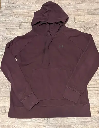 Under Armour Heatgear Plum Purple Pullover Hoodie Sweatshirt Loose Fit Small