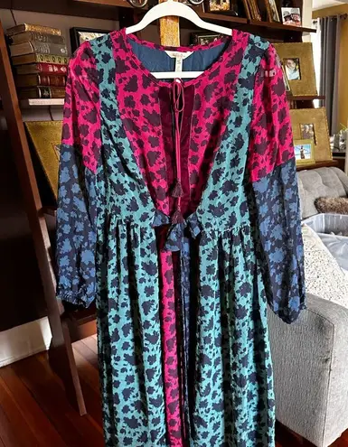 Matilda Jane Velvet Party Dress Multicolor Patterned Dress sz s XS