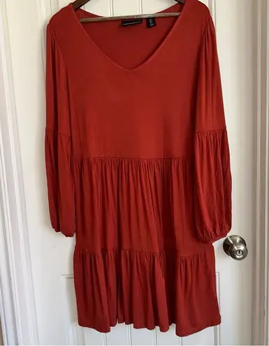 Cynthia Rowley , burnt orange, tiered dress women large