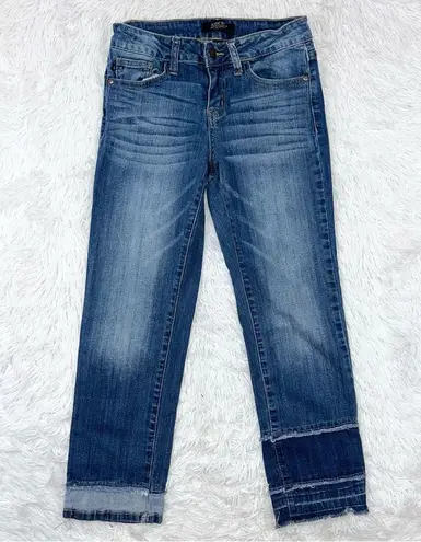 Judy Blue Straight Leg Fit JB8418 Tiered Ankle Hem Blue Denim Jeans 3/26