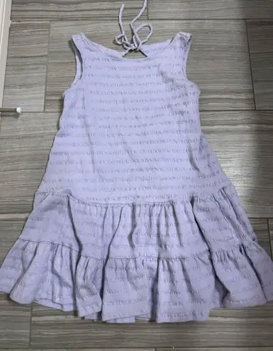 Anthropologie  Lilac Textured Flounce Tiered Open-Back Sleeveless Dress- Size Small