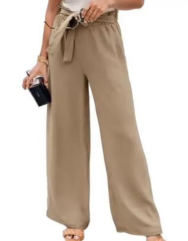 High Rise Elastic Waist Palazzo Pant For Women, Size
