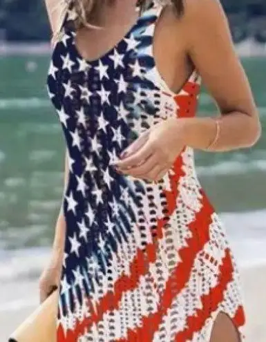 Patriotic Star and Stripe Crochet Cover