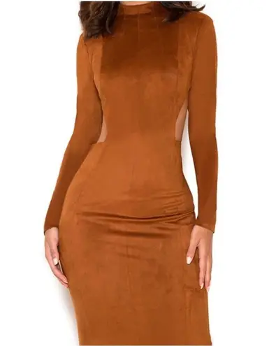 House Of CB Suede Midi Dress