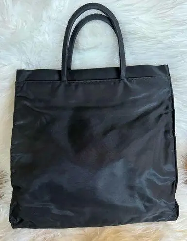 Prada Vintage  Tessuto Black Nylon Tote commuter Bag