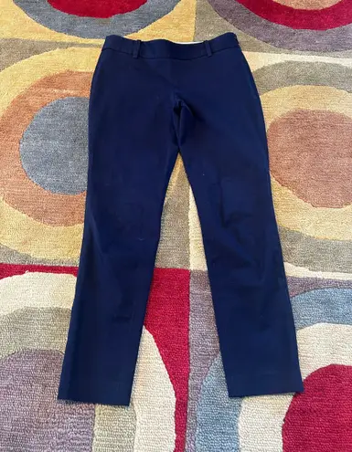 Babaton NWT Aritzia Elliott Low Rise Slim Leg Ankle Trouser Pants Navy Blue 2