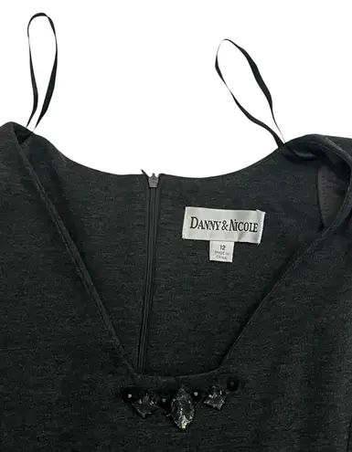 Danny & Nicole Charcoal Gray Peplum Dress - Size 12 Elegant Formal & Office Wear