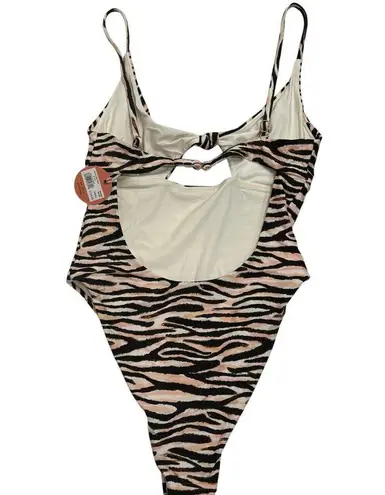 NWT B. Swim Atlas High Leg One Piece Swimsuit – Bengal Print – Size Small Pink