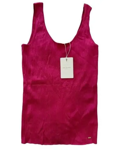 Ted Baker  Noralou Knit Tank Top‎ Layering CasualPink NWT 3 (US L) - Image 4