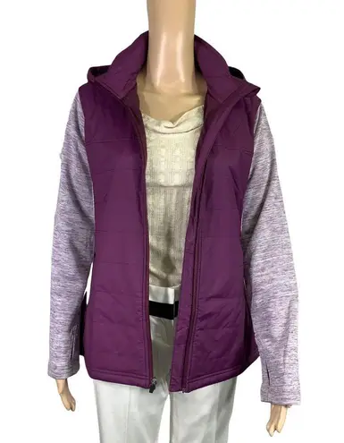Ultimate Terrain Womens Hybrid Jacket Coat Hooded Full Zip Purple Small