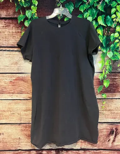 SKIMS Fits Everybody T Shirt Dress Mini 35" Long Charcoal Gray Black Women's 2X