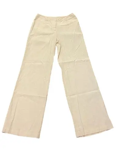 J Jill Sand Cream Wide Leg Pants Womens Size 8 Bamboo Cotton Tencel NWT Tan