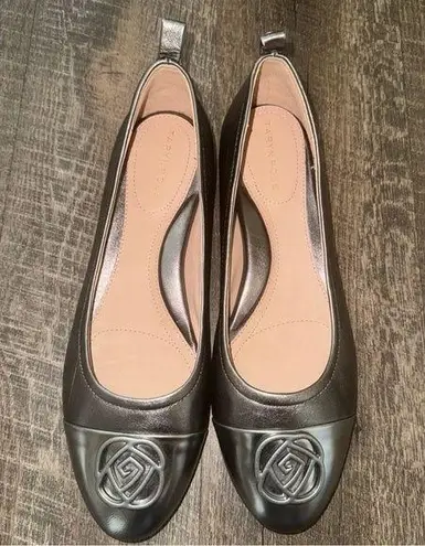 Taryn Rose  Size 9B Penelope Leather Metallic Ballet Slip On Luxury Comfort Flats