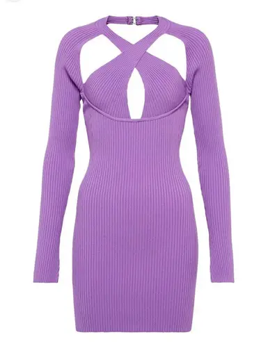 NWT David Koma Cutout Ribbed Stretch