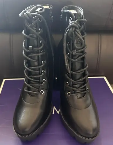 Top Moda Lace up Black Boots