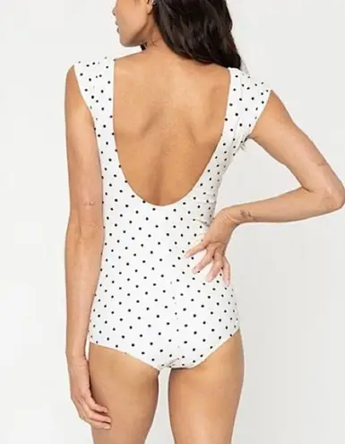 Marina West Polkadot Cap Sleeve One-Piece Swimsuit