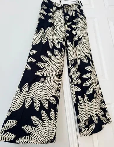 Farm Rio Tropical Print Pull-on Wide-Leg Pants, Size S