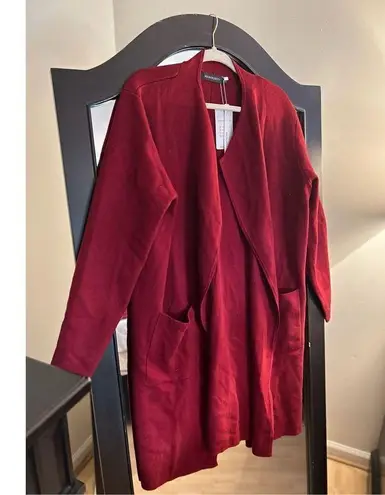 Merokeety NEW Lapel Open Front Cardigan Coat Casual Knit Sweated Pockets XL