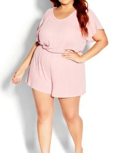 City Chic NWT Greta Romper in Blush size 18 medium