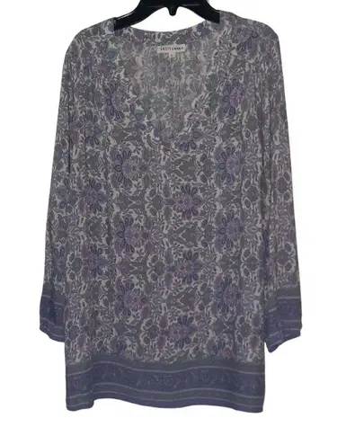 Artisan NY Floral Blouse Size Large